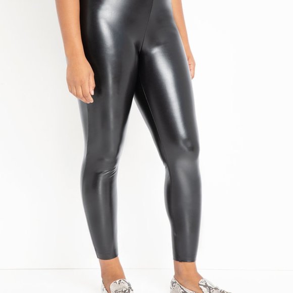 Eloquii Pants - NWT ELOQUII Faux Leather Black Leggings Size 22